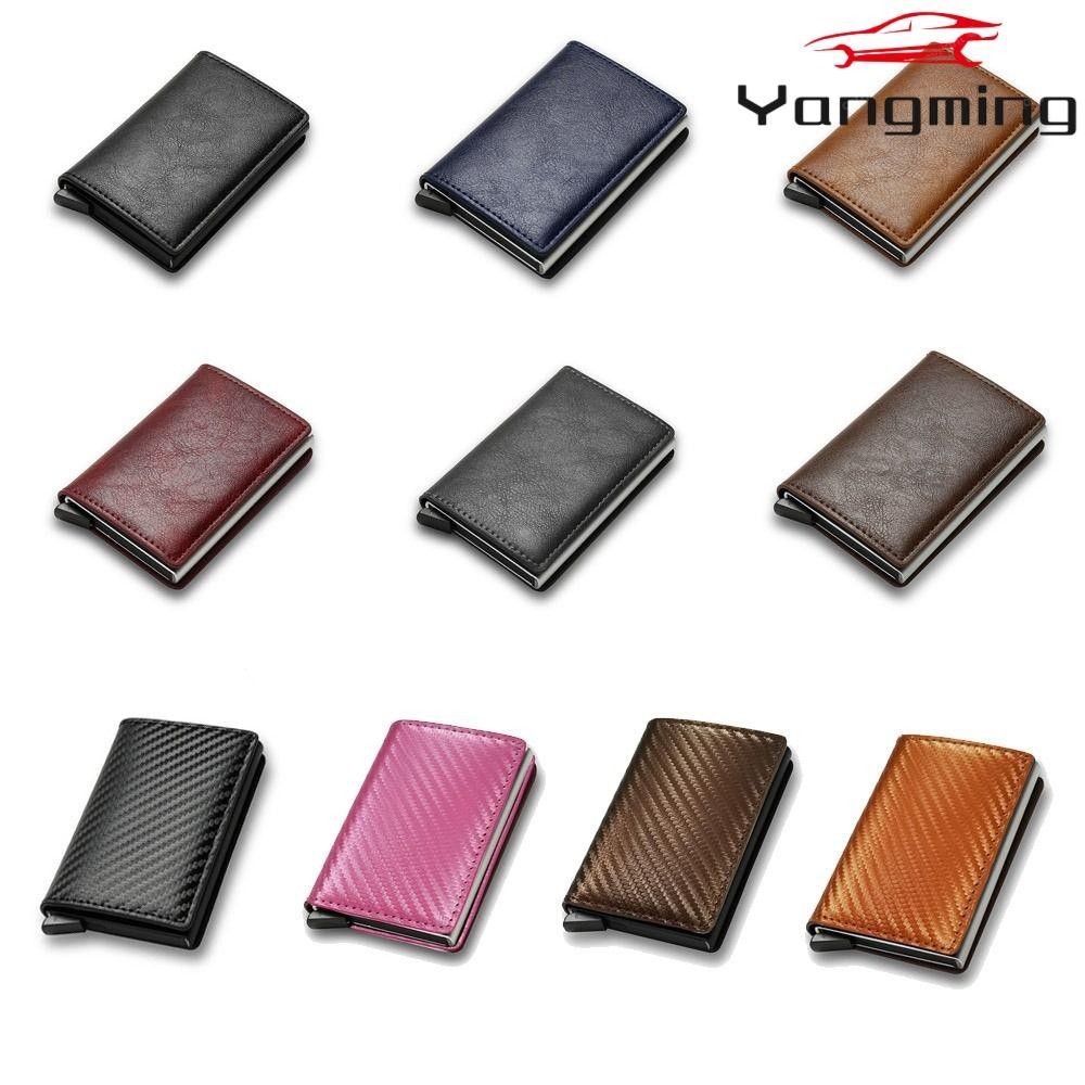 Yangming RFID Card Holder Leater Bank Card Protected Mens Wallet Creditcard Money Wallets