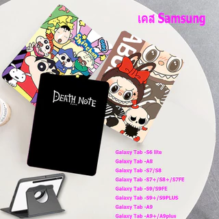เคสฝาพับ สําหรับ Samsung Galaxy Tab S6 lite A8 S7/s8+ S9FE S9+ A9 A9+ A7lite เคสลายการ์ตูนน่ารัก มีช่องใส่ปากกา S10+