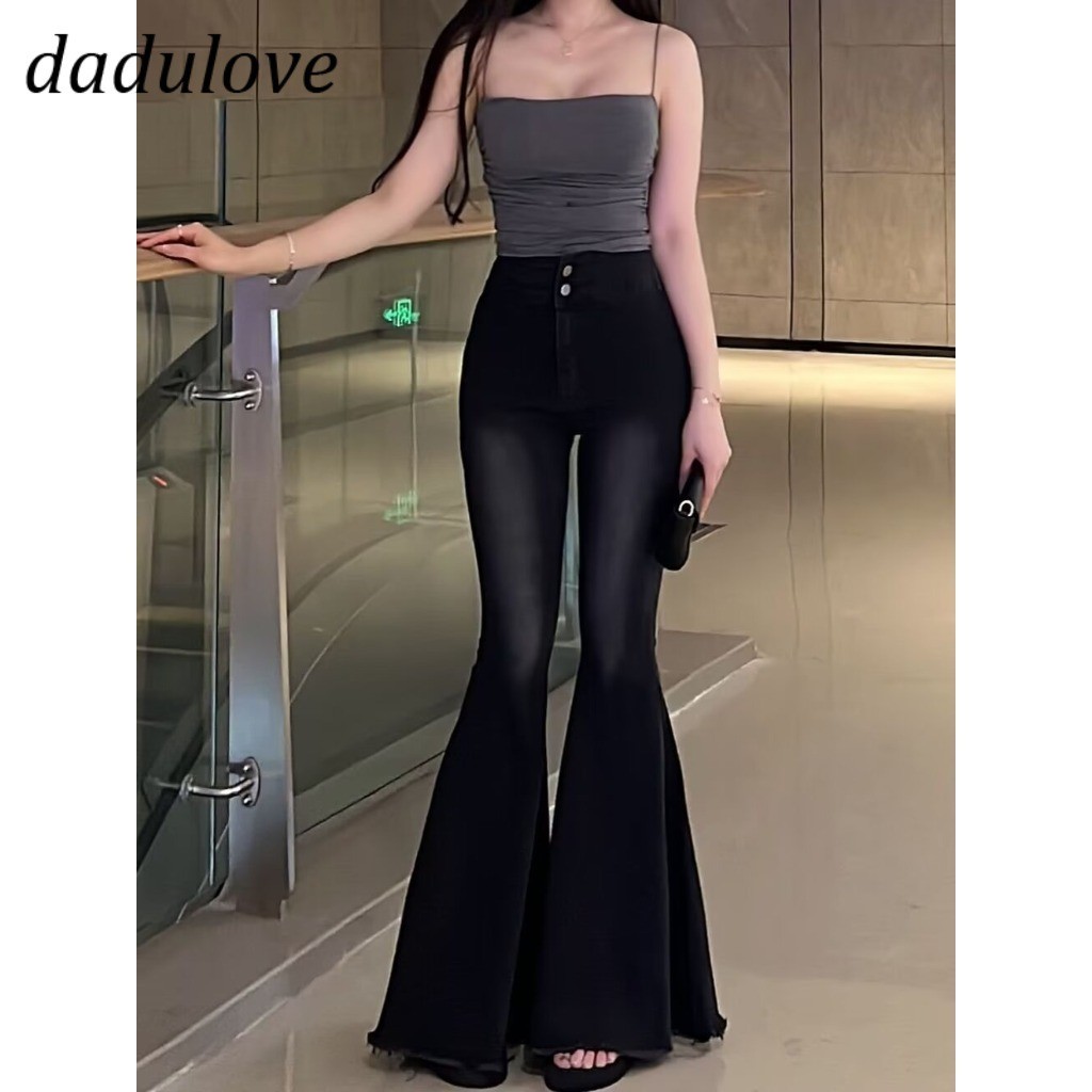 DaDulove2026 New American Style Instagram High Street Retro Flare Pants High Waist Jeans Large Size Pants