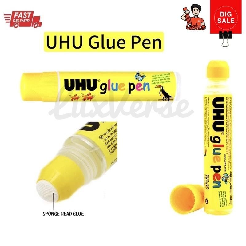 GLUE PEN BLISTER 50 ML UHU Happy Glue Pen ปราศจากสารละลาย