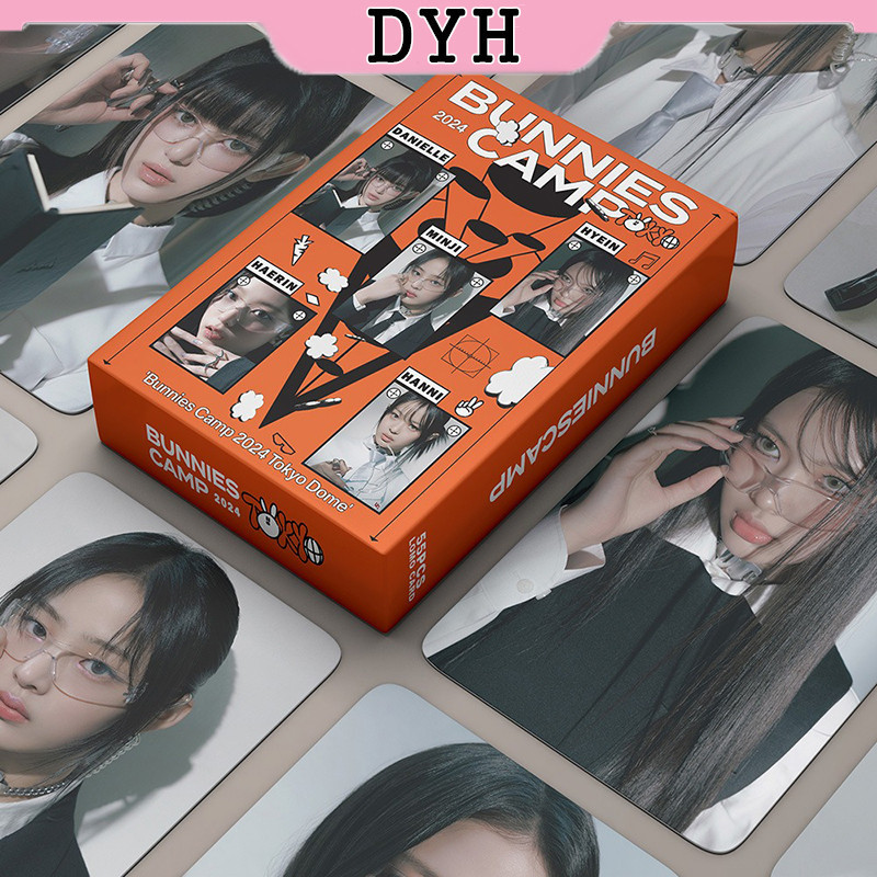 55 ชิ้น/กล่อง NewJeans Photocards Bunnies Camp 2024 อัลบั้มโดมโตเกียว KPOP LOMO Card