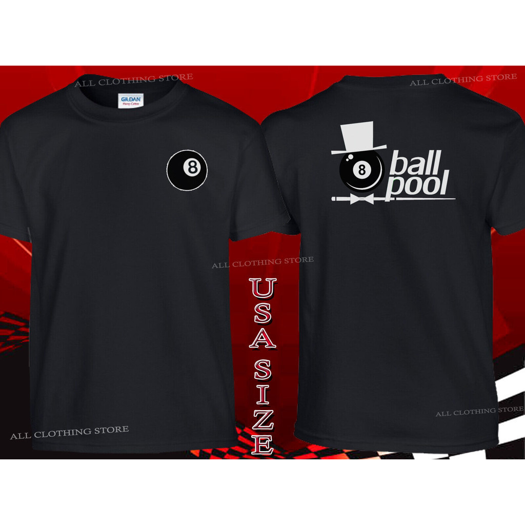เสื้อยืดลายบิลเลียดแบบ 8 Ball Pool