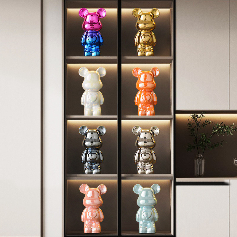 Spot Goods#Violent Bear Living Room TV Cabinet Light Luxury High-End Ceramic Cabinet Decoration Home Net Red New House4vv