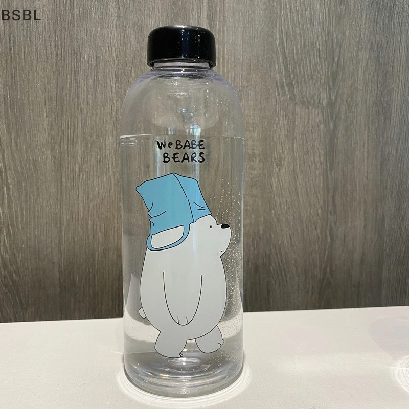 Bsbl 1000ml ขวดน ้ ําพลาสติกใส BPA ฟรีแบบพกพากีฬากลางแจ ้ งถ ้ วยแก ้ วนักเรียนเชือก BL