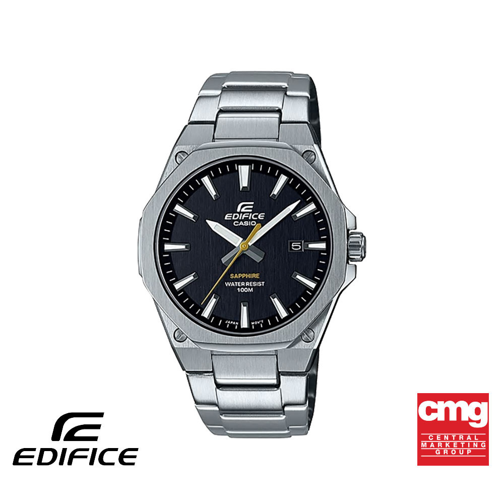 CASIO นาฬิกาข้อมือผู้ชาย EDIFICE รุ่น EFR-S108D-1AVUDF วัสดุสเตนเลสสตีล สีดำ