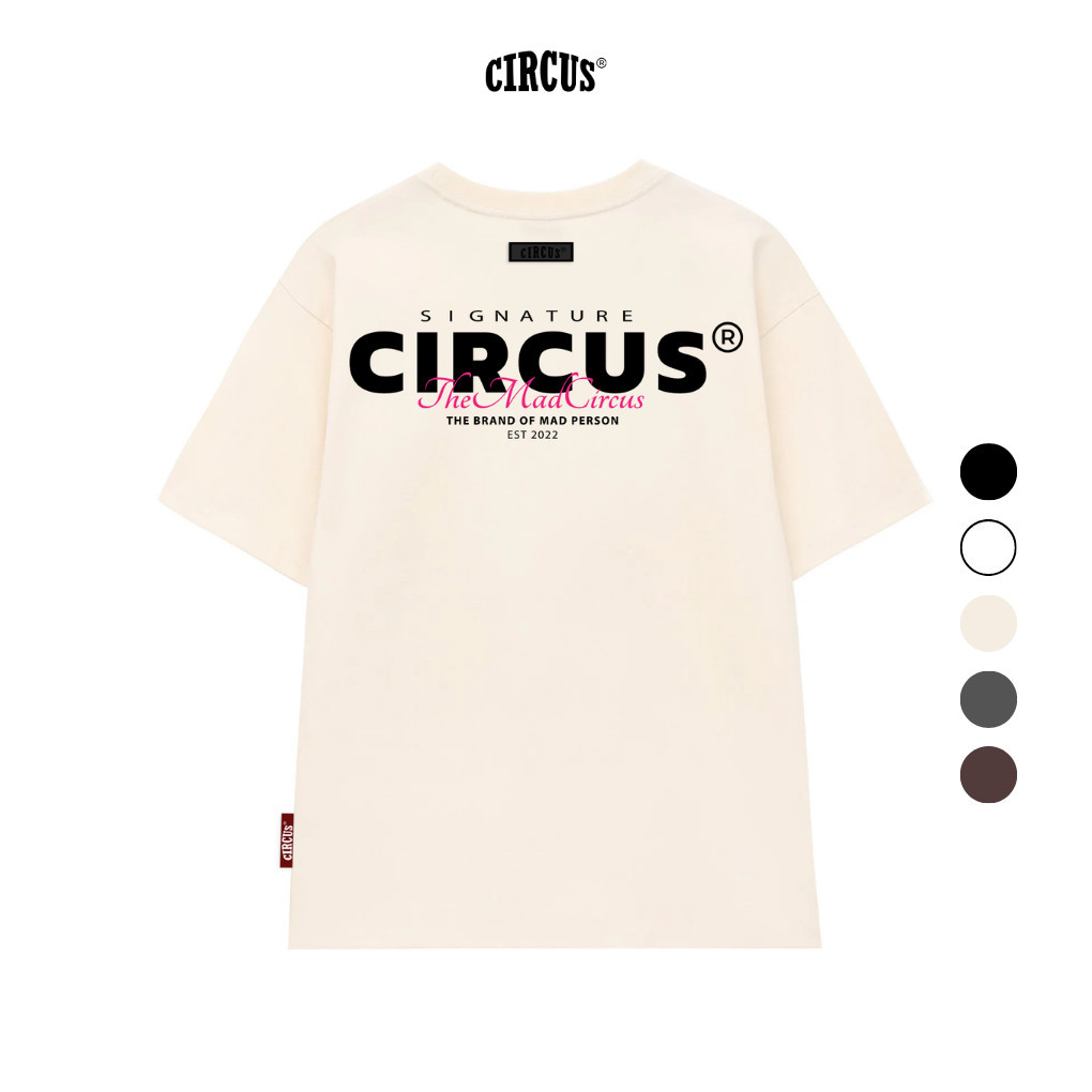 เสื้อยืด unisex oversize แบรนด์ท้องถิ่น ผ้าฝ้าย 100% - CODE BASIC B08 CIRCUS