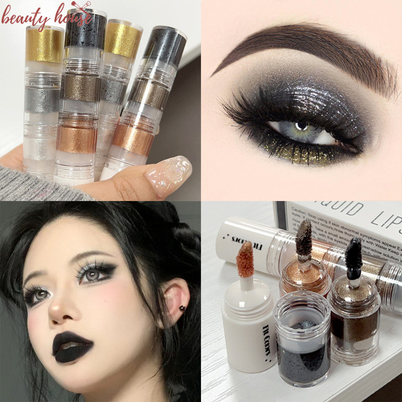 อายแชโดว์เหลว - Diamond Eye Lips Face Glitter Powder - Glitter Eyeshadow Highlighter - Pearlescent Fine Shimmer Eye Shadow - ตกแต่งเครื่องสําอางตา - กันน้ํายาวนาน