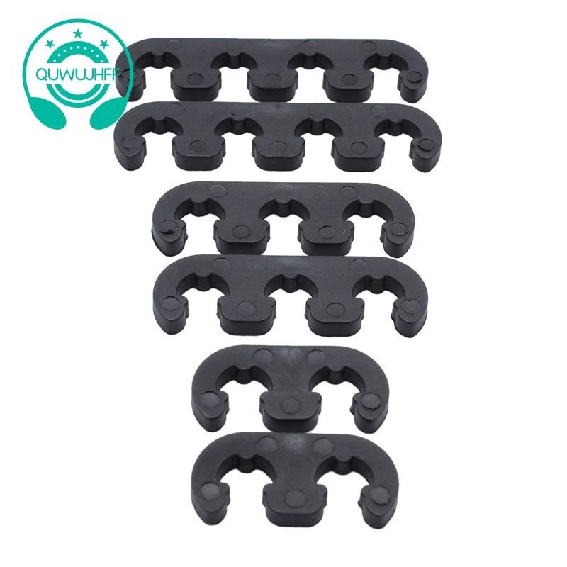 (quwujhff🏠7mm 8mm พลาสติก Spark Plug Wire Separators Dividers Looms สีดํา