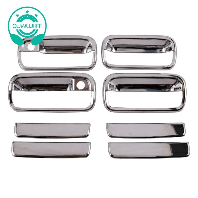 (quwujhff🏠Car Handle Door Bowl Cover Chrome Plated Molding