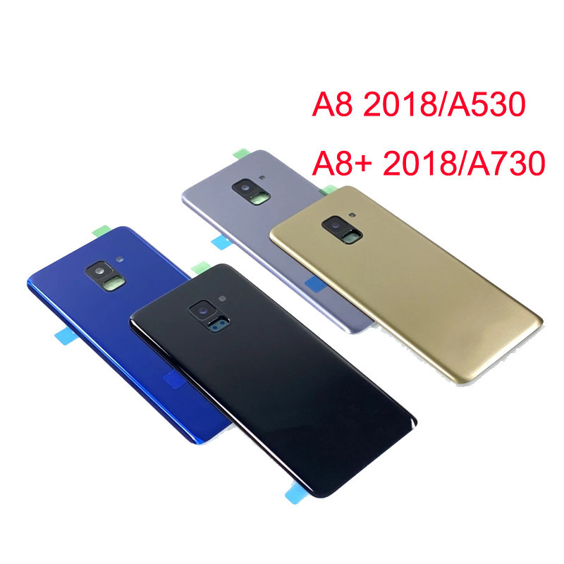 9dlm & ฝาครอบด้านหลังกระจกประตูสําหรับ Samsung Galaxy A8 Plus 2018 A530 A730 &