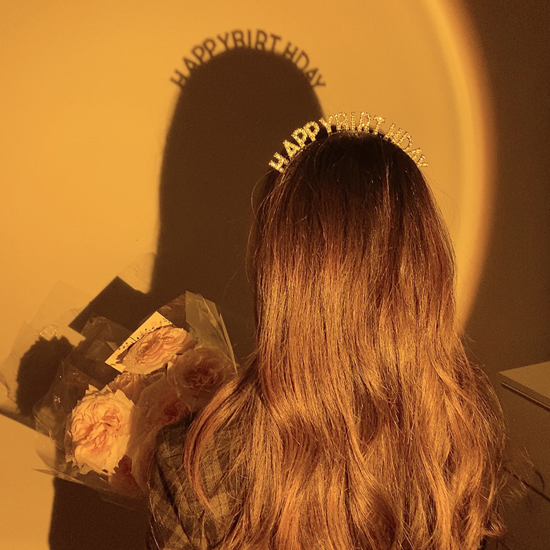ที่คาดผมสุขสันต์วันเกิดเทพธิดางานเลี้ยงวันเกิดมงกุฎผมตกแต่งอุปกรณ์ถ่ายภาพเค้ก - รูปที่ 3