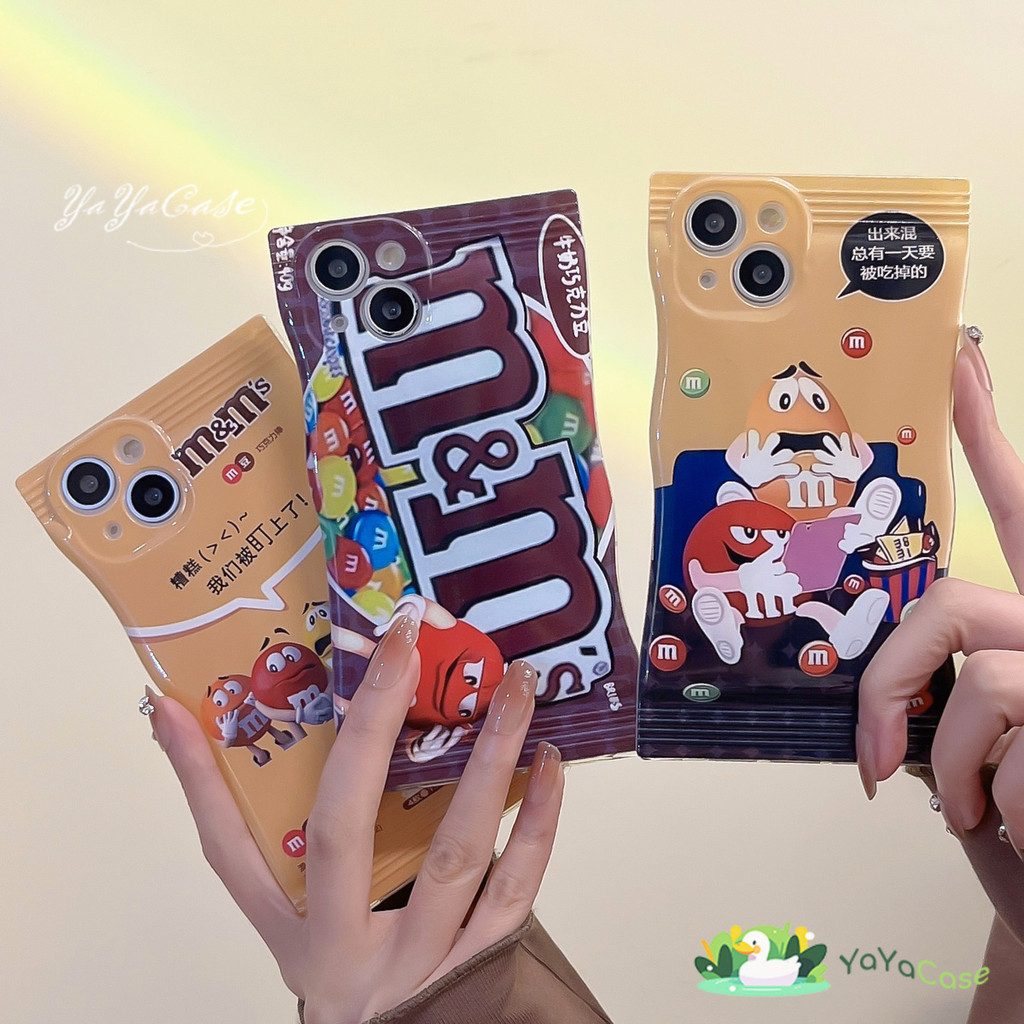 สำหรับ iPhone 11 13 Pro Max Case For เคสไอโฟน 14 12 Pro Max X XR XS MAX 7 8 14 Plus ถั่วช็อคโกแลต สไตล์ รุ่นลูกอม เคส