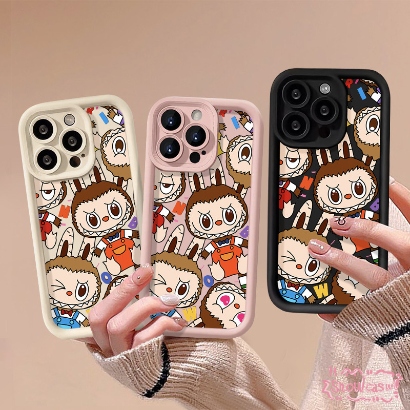 แฟชั่นน่ารักป๊อปบาซาร์ Labubu OPPO A17 A77 A54 A57 A18 A16 A12 A38 A15 A78 A17K A58 A7 A16K A53 A9 A5 A3s A5s Reno 5F 4