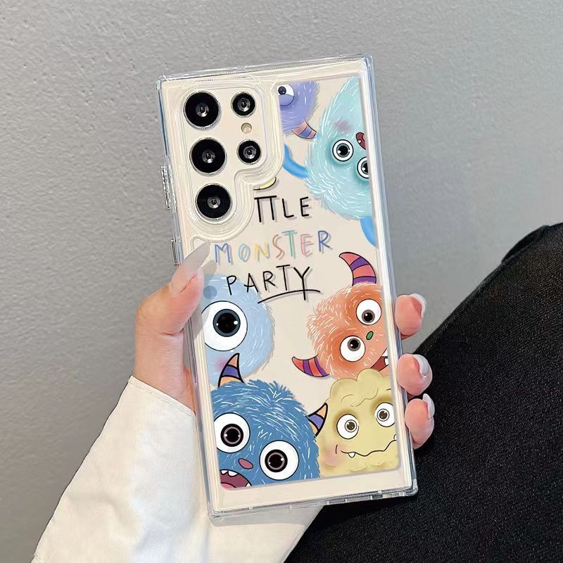 SAMSUNG เคสใสแบบแข็งเข้ากันได้กับsamsung A55 5G A35 A25 5G A15 A73 5G A72 A54 A53 5G A52 24 ULTRA S23 S22 ULTRA S21 S23FE A32 A33 A34 A22 ฝาครอบกันกระแทก