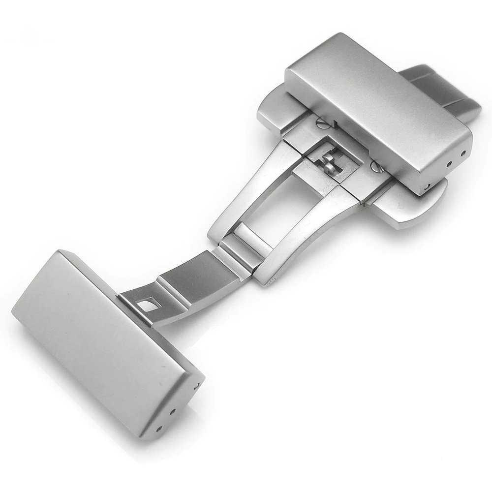 16 มม.18 มม.20 มม.22 มม.Deployment Buckle นาฬิกาสําหรับ Seiko Clasp สายเหล ็ ก Matte สแตนเลสหัวเข ็ มขัดนาฬิกาอุปกรณ ์ เสริม