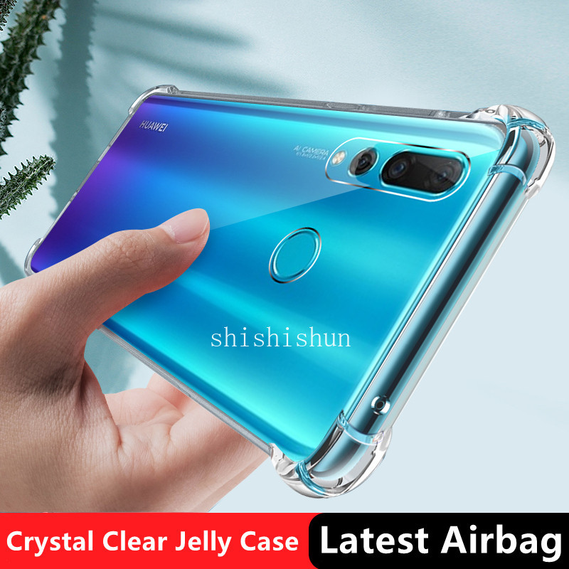 สําหรับ Huawei Nova 4 VCE-L22 กรณีโปร่งใสซิลิโคนนุ่มเจลยาง Jelly เคสกันกระแทกสี่มุม anti fall ฝาครอบ