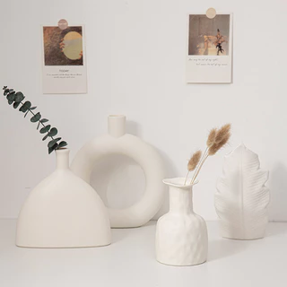 Ins Nordic สไตล ์ แจกัน Creative Minimalist แจกันดอกไม ้ เรือตารางเครื ่ องประดับตกแต ่ งบ ้ าน