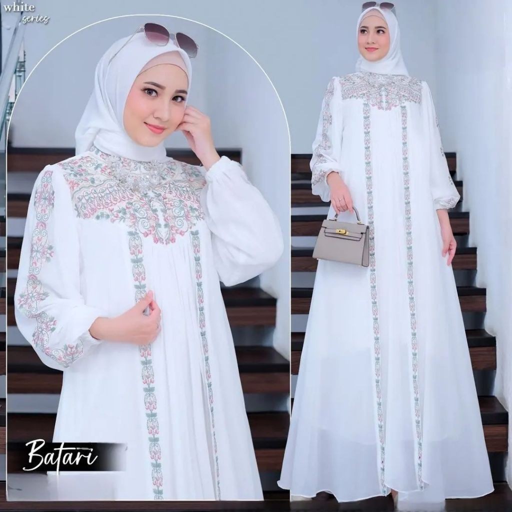 Mis HIJAB Brocade Dress เย็บปักถักร้อยหรูหราหรูหราวัสดุ Brocade สองชั้นเสื้อผ้าสตรีมุสลิมเหมาะสําหรับเหตุการณ์พรรคเชิญ