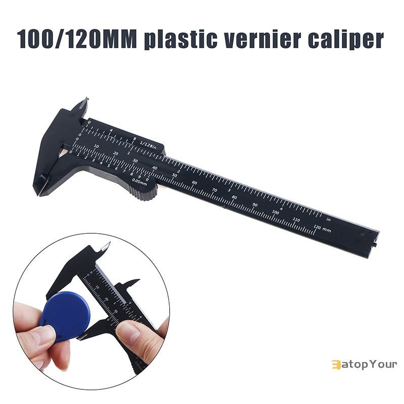 กินopyour] เครื่องมือวัด 120 มม. 100 มม. No Digital Caliper หน้าปัดพลาสติก Vernier Caliper Gauge ไมโครมิเตอร์ ไม่มีไม้บรรทัดดิจิตอลใหม่