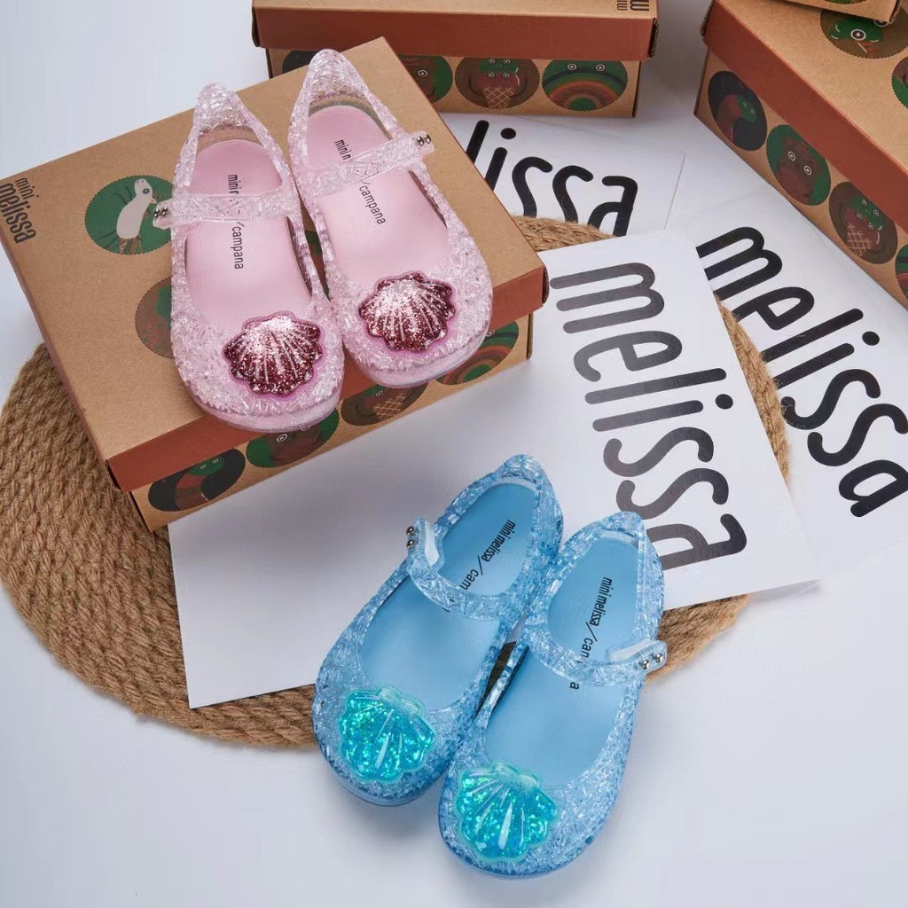 Melisa Jelly Shoes Bird 's Nest Shoes Shiny Shell Sandals Hole Shoes Girls Sandals