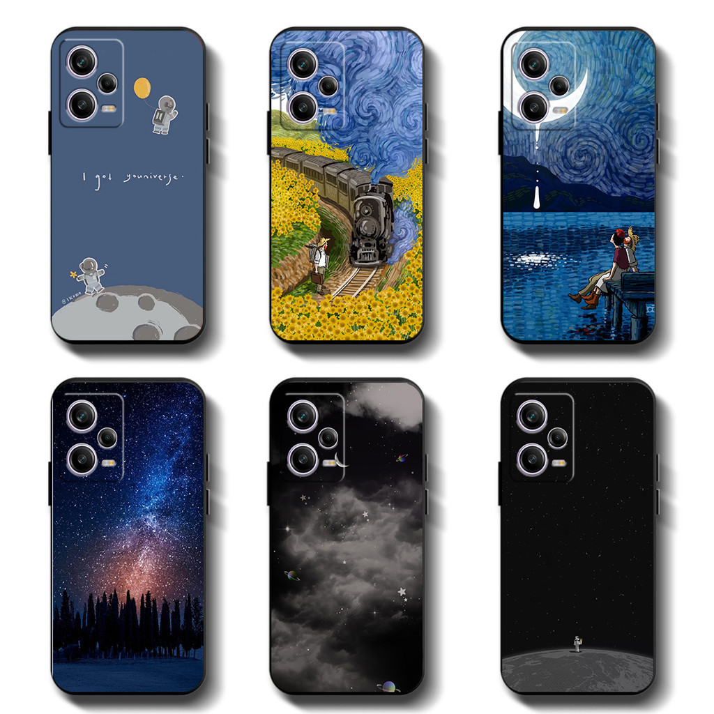 เคสนุ่มสีดําสําหรับ Xiaomi redmi note 12 pro 5G/redmi note 12 pro 4g Anticrack Casing คุณภาพสูง TPU cover Full Protection ยางซิลิโคนเคสโทรศัพท์