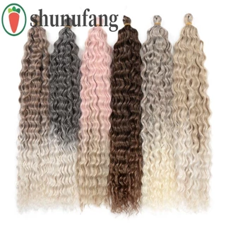 Unuf สังเคราะห์โครเชต์ผมสีดําสไตล์ 22INCH บราซิล Braids Afro Curls ผม Extensions เส้นใยทนความร้อนอเมริกันแอฟริกันผู้หญิง Kinky Curly ผม