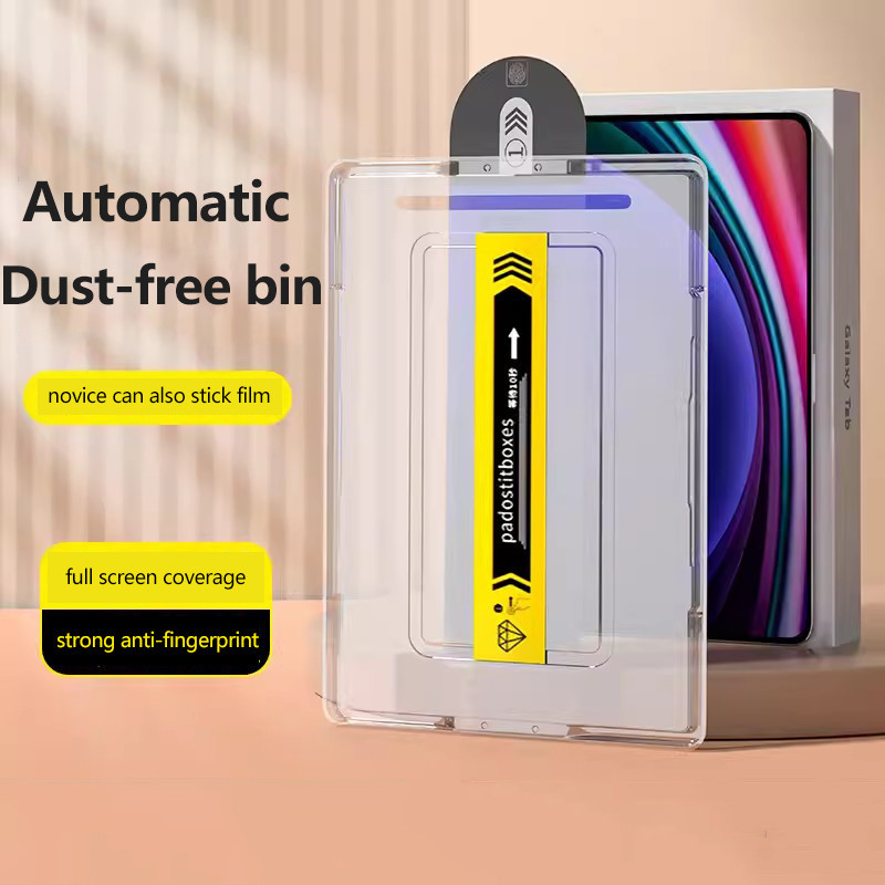 ใหม่ล่าสุด 2.5D กระจกนิรภัยสําหรับ Samsung Galaxy Tab S9 11 S9 FE 10.9 A9 Plus 11 2023 S9Plus 12.4 S9 FE Plus Auto Alignment Kit กระจกนิรภัย