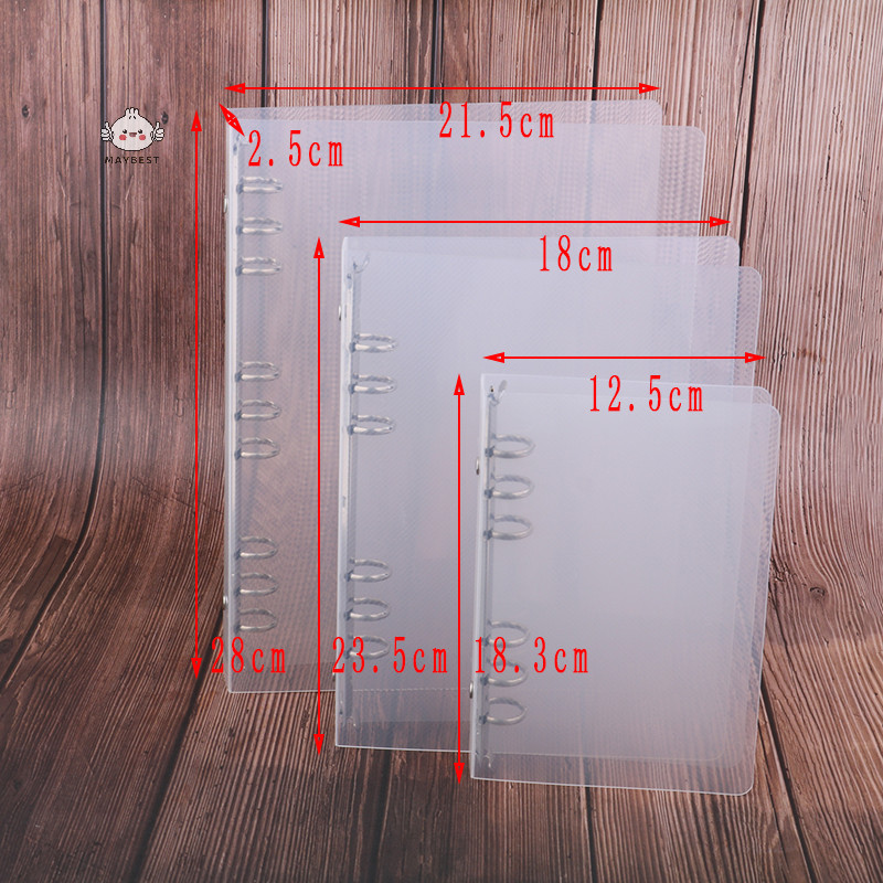 {maybest} แฟ้ม pp สิ่งทอลายทแยงโปร่งใสสร้างสรรค์ a6 a5 โฟลเดอร์เก้ารู b5 หกรู {TH}
