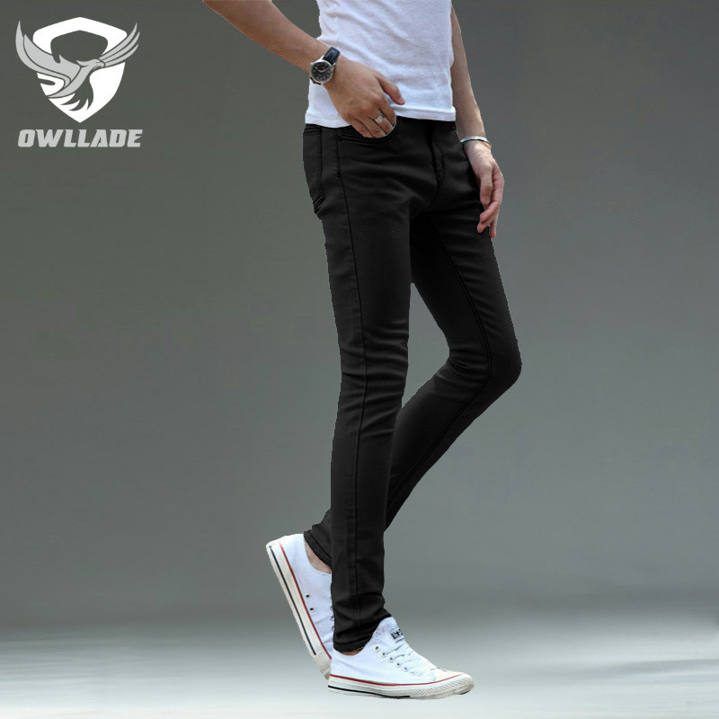Eaglade Skinny Jeans Men 802 สีดํายืด C03