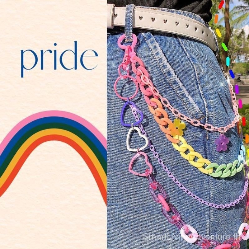Pride Month - โซ ่ เอวสายรุ ้ งที ่ ถอดออกได ้ LGBTQ+Friendly