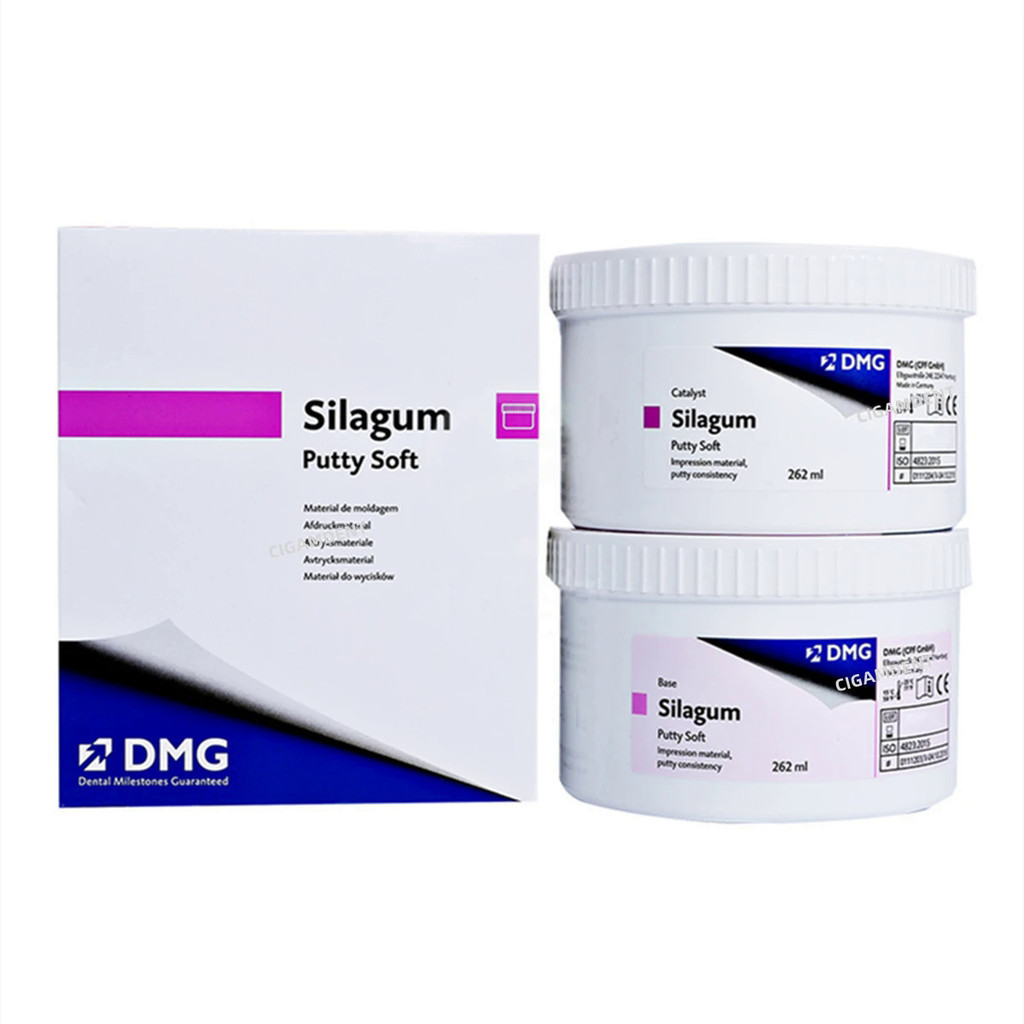 Silagum DMG ทันตกรรมซิลิโคนนุ ่ ม Putty A Light-Body VPS ทันตกรรม Impression วัสดุชุด Heavy Body ยาง