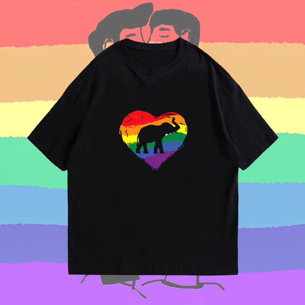 2024 【Fashion】(🔥เสื้อเฮีย🔥) เสื้อ Lgbt Pride Gay Lesbian Rainbow T-Shirt Lepre01 ผ้า