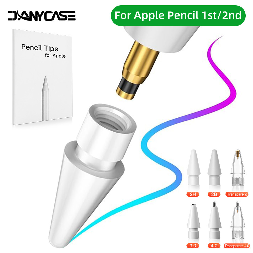 Danycase ปลายปากกาสไตลัส แบบใส สองชั้น Apple Pencil Pro (USB-C) 2024 HB 2B 3.0 4.0 Apple Pencil 1st 