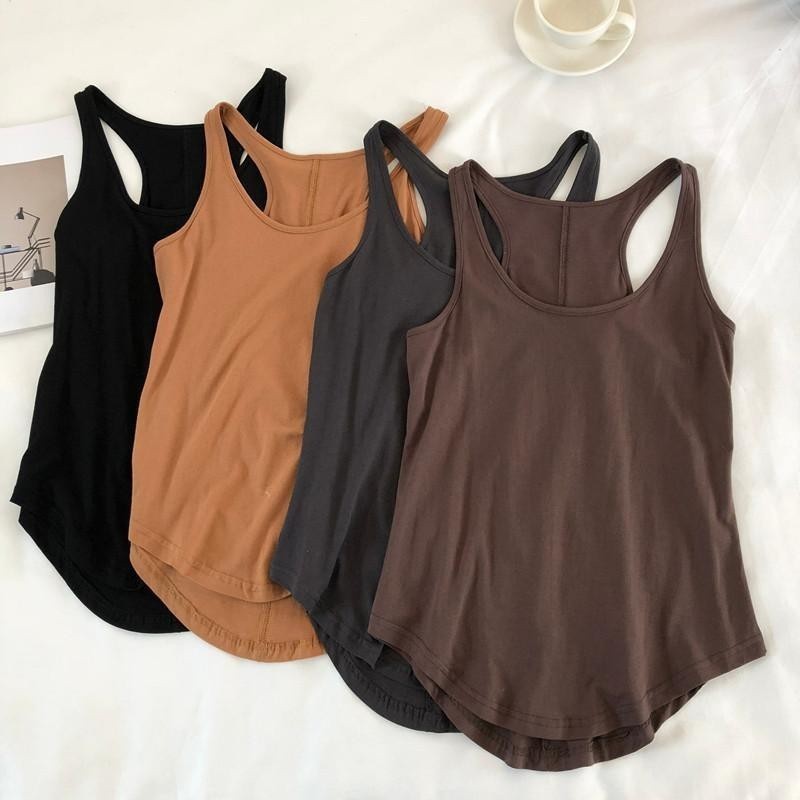 Poqn ข้อเสนอพิเศษ เสื้อยืดแขนกุด 150 กก. ทรงหลวม สําหรับฤดูร้อน เสื้อกล้ามผู้หญิงไซส์ใหญ่ ด้านใน