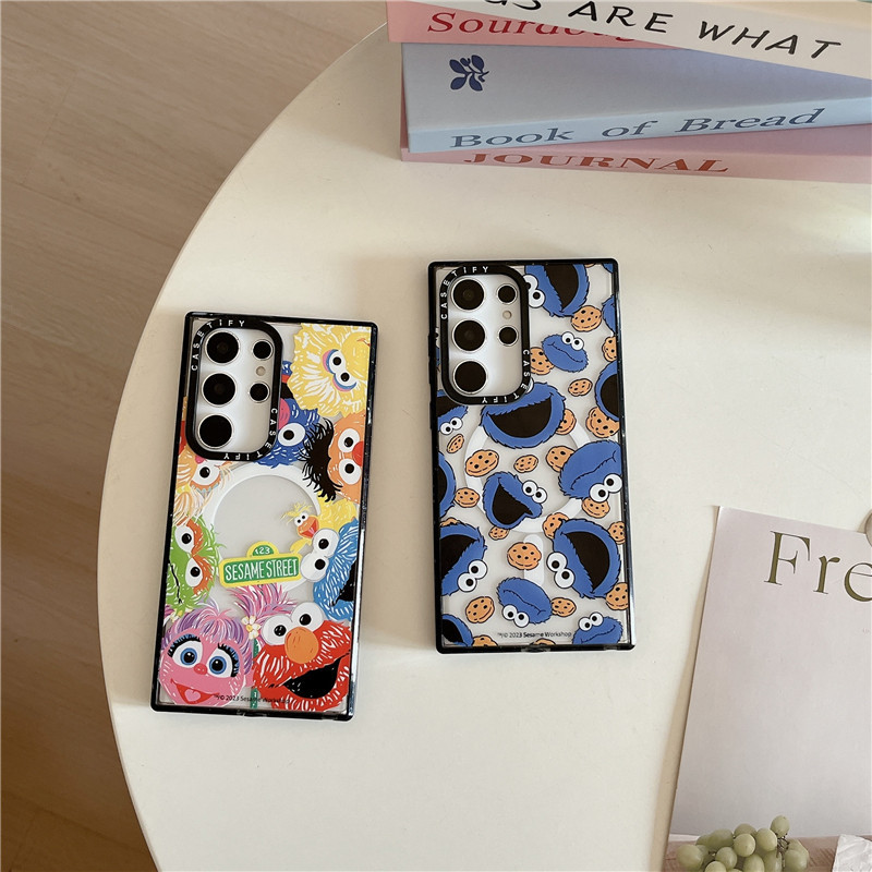 เคสโทรศัพท์ Samsung Galaxy S24 Plus S22 S23 S24 Ultra CASETiFY Sesame StreetHey! ยังไงก็ถึงอย่างไรก็ถึง?แฟชั่น เอฟเฟกต์ดูดแม่เหล็ก ปลอกอะคริลิค กันกระแทก ฝาครอบป้องกัน
