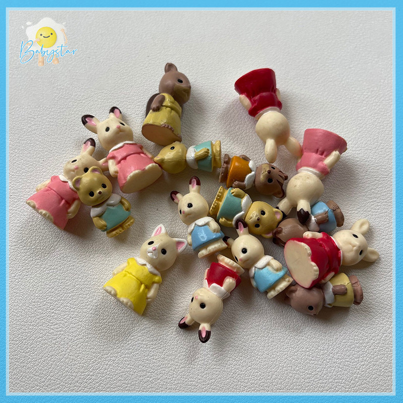 [InthehotT] 1 ชิ้น Forester Families สัตว์รูปของเล่น PVC ตุ๊กตากระต่ายแมวหมีของเล่นสําหรับเด็ก [ใหม่]