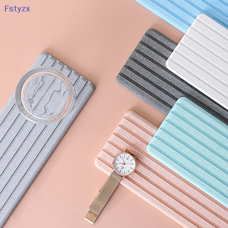 Fstyzx แห้งเร็วบ้าน Diatomite เสื่อดูดซับน้ํา Pad ทนความร้อน Coaster ดินเบาห้องครัวอ่างล้างจานก๊อกน้ําเสื่อกันลื่น FY