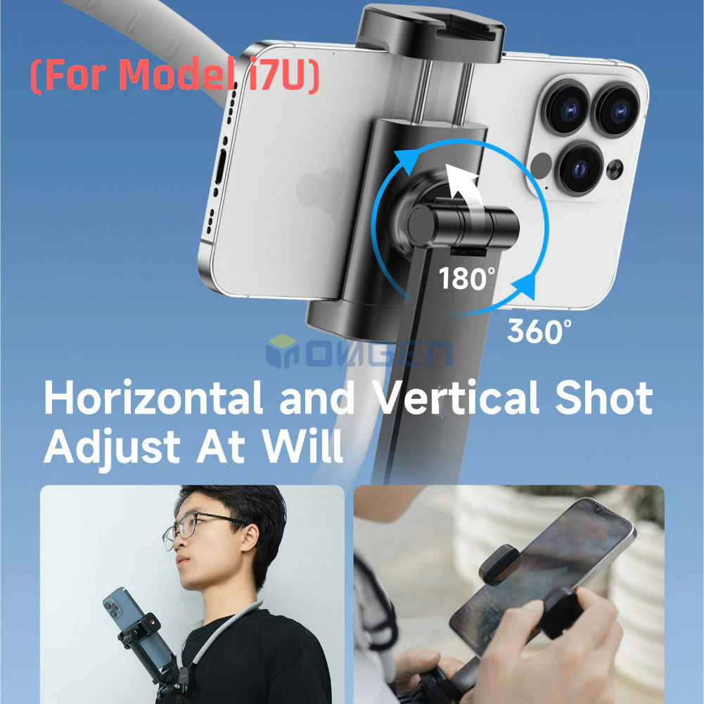 Inovagen แม่เหล็ก Anti-Shake POV/Vlog คอ Mount ผู้ถือโทรศัพท์สําหรับโทรศัพท์และ Action กล้อง DJI,GoPro Max,Insta360,เติมแสงใช้งานร่วมกับ,สายคล้องคอ Mount Lanyard thumbnail 6