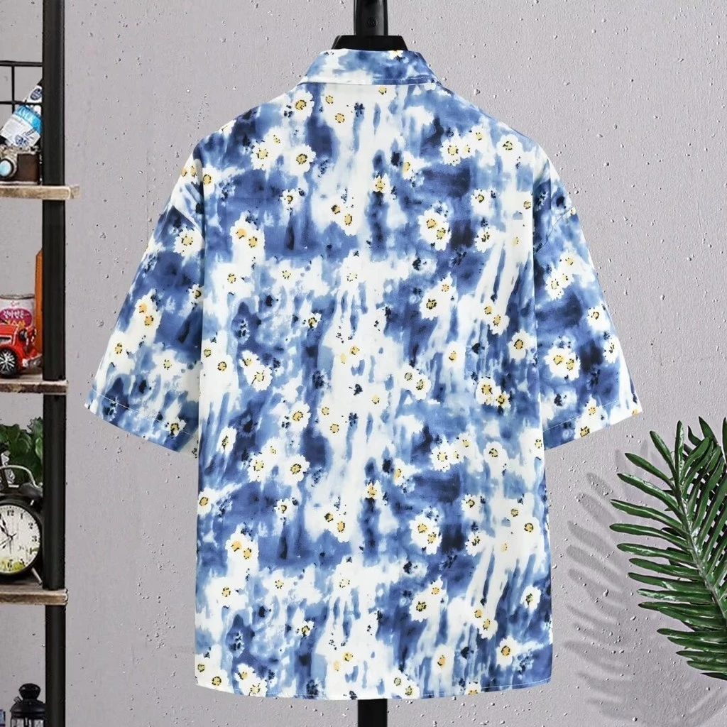 เสื้อเชิ้ตฮาวายลายดอกไม้แขนสั้นไซส์ M-8XL thumbnail 3