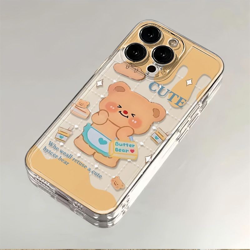 เคสโทรศัพท์สําหรับ iPhone 11, การออกแบบดอกไม้น้ํามัน, iPhone12 promax X,XR,XS Max,7 8+ 13 14Pro 15 16PROMAX กันลื่นและป้องกันการกระแทก, สไตล์ INS รูปสัตว์น่ารักน้อย
