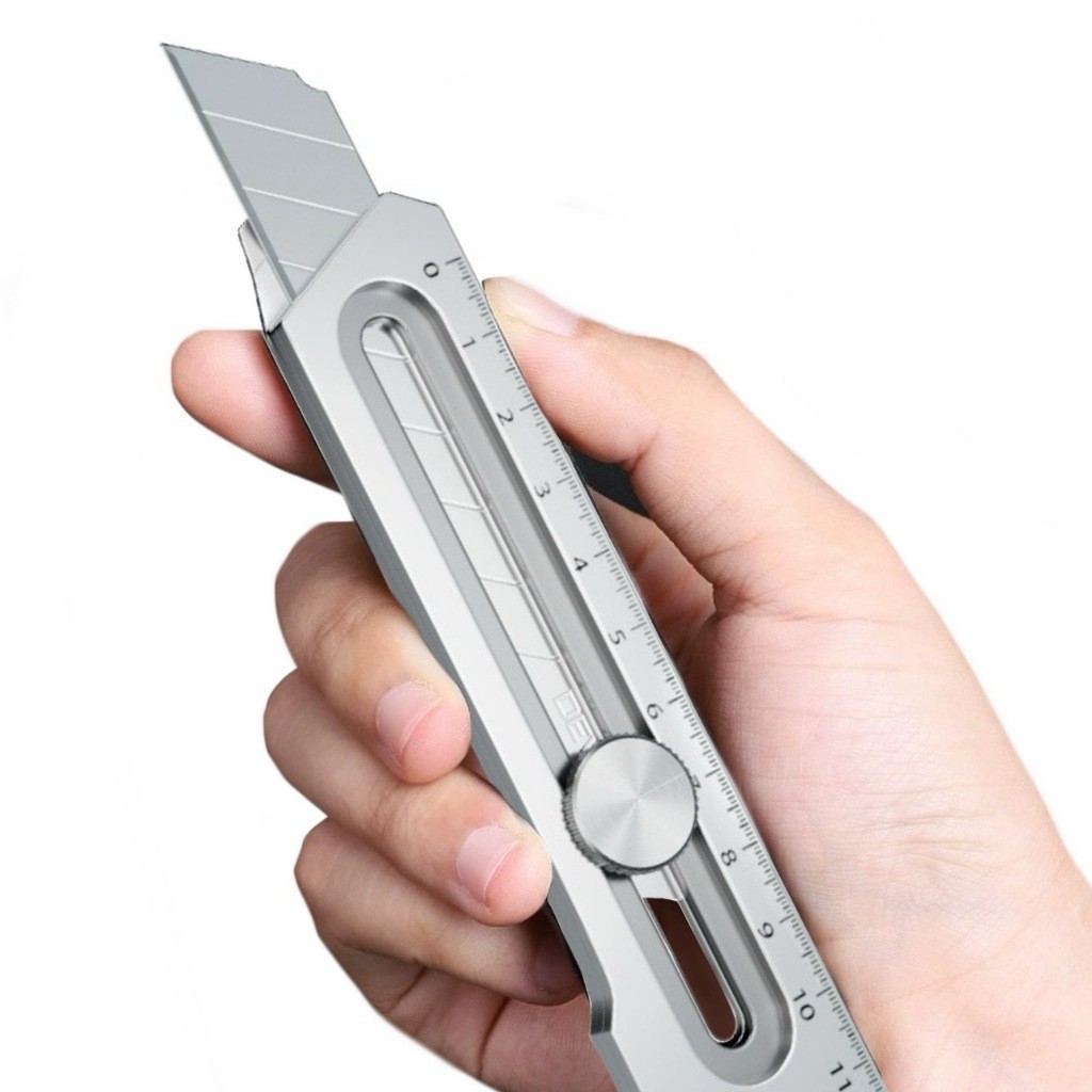 SKY TOOLSมีดคัตเตอร์สแตนเลส 15 มม.เครื่องตัดกล่องยูทิลิตี้,7 In 1  Ftions Snap Offใบมีดเหล็กคาร์บอนขวดที่เปิดขวดไม้บรรทั
