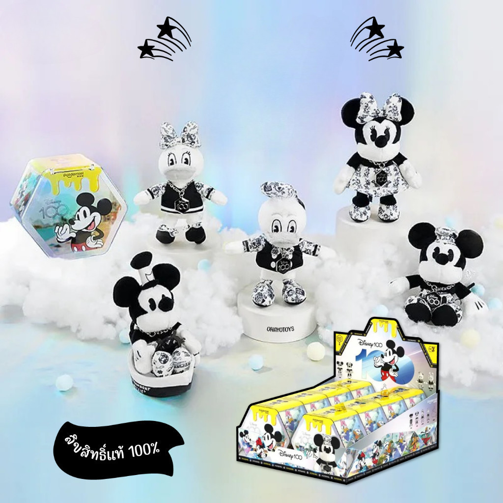 Limited Edition 100th Anniversary Disney Mickey Family Series Blind Box ตุ ๊ กตาผ ้ ากํามะหยี ่ ของขวัญวันเกิด