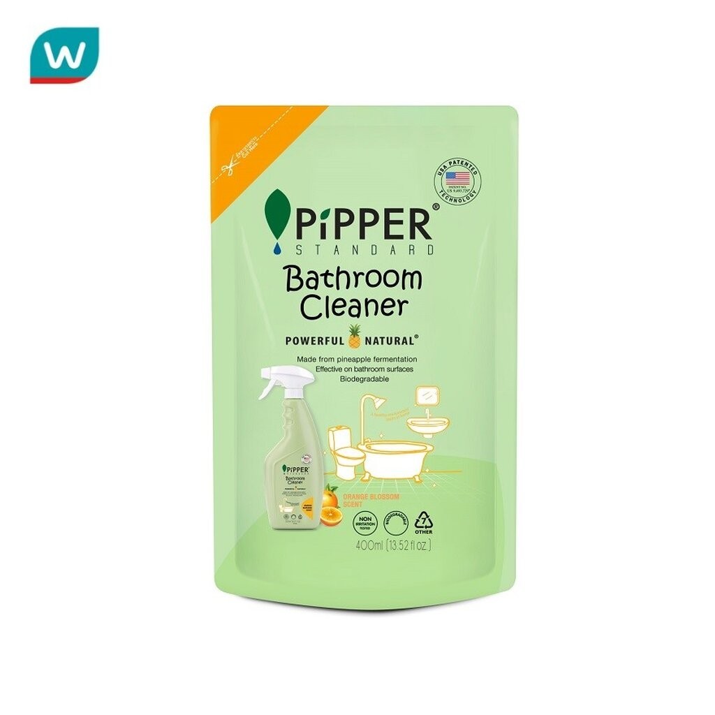 PIPPER พิพเพอร์สแตนดาร์ดผลิตภัณฑ์ทำความสะอาดสุขภัณฑ์และห้องน้ำออเรนจ์บลอสซั่ม 500มล. [8859160500750]