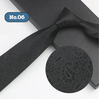 เนคไทด์ ทำงานพรีเมี่ยม สีดำ 8 CM necktie black business jacquard