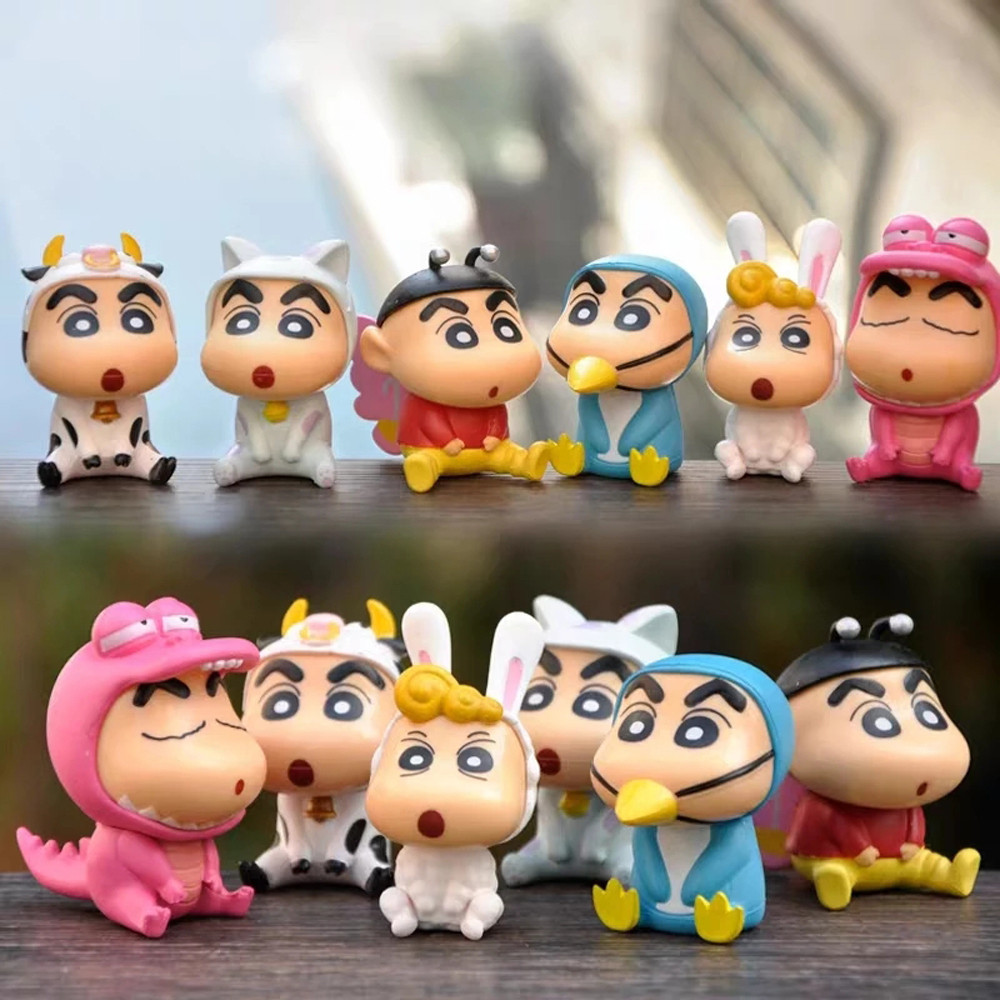 จัดส่งในกรุงเทพฯ โมเดลฟิกเกอร์ crayon shin-chan คอสเพลย์ชินจัง น่ารักอะนิเมะ ของเล่นสําหรับเด็ก ตกแต่งโต๊ะรถ