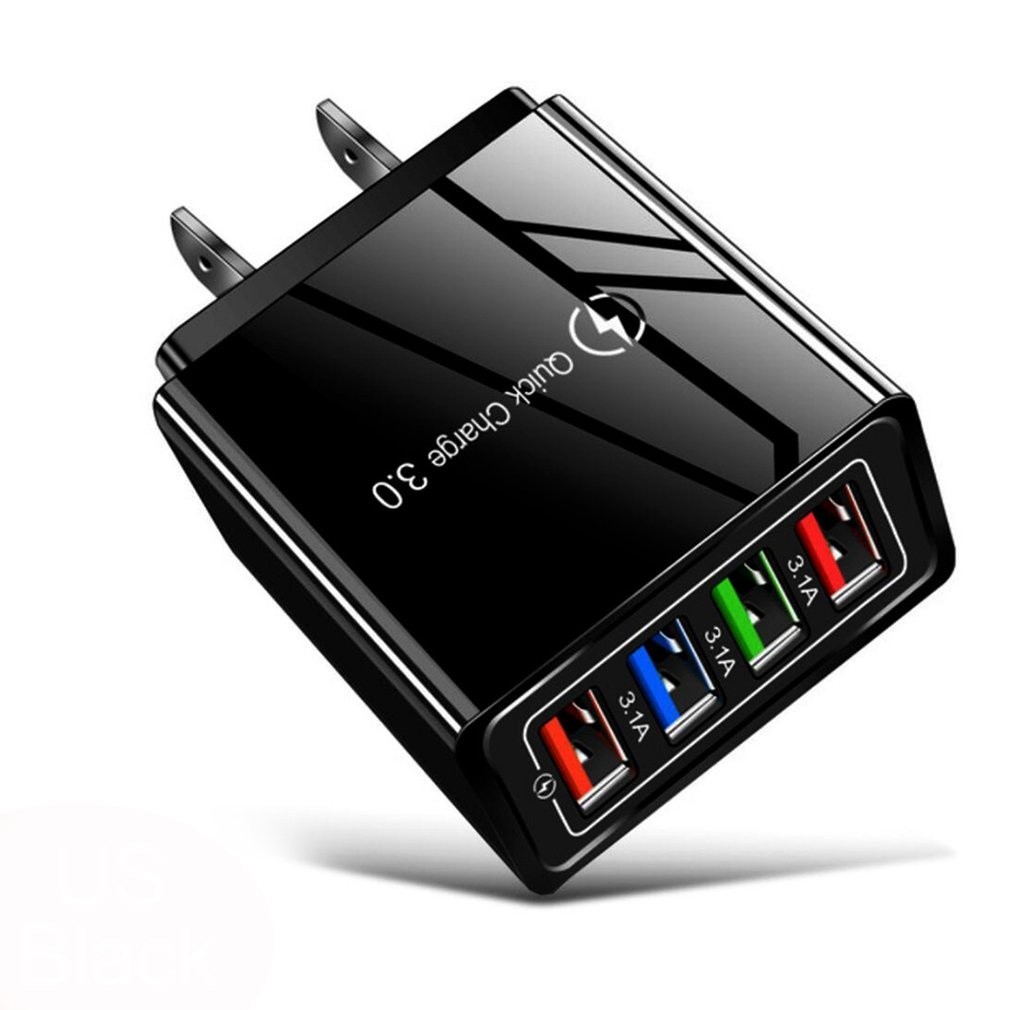 Quick Charger ที่ชาร์จเร็ว Fast Charging adapter QC3.0 3.1A 4USB หัวชาร์จ หัวชาร์จมือถือ อแดปเตอร์ชาร์จไฟ ชาร์จได้4 พอร์