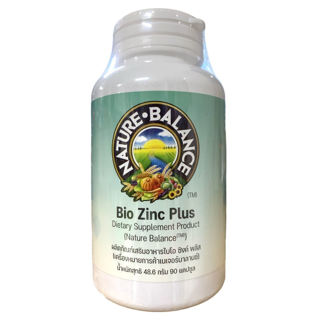 Nature Balance Bio Zinc Plus เนเจอร์ บาลานซ์ ไบโอ ซิงค์ พลัส 90 แคปซูล จำนวน 1 กระปุก