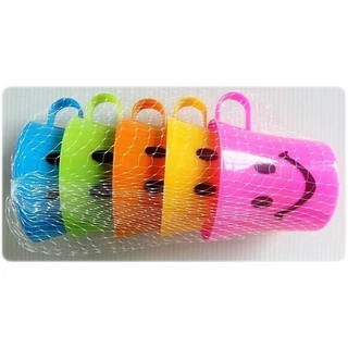 ZJ HOME 5ใบครับ แก้วน้ำมีหูพลาสติกสำหรับเด็ก น่ารักมากครับ แก้วน้ำแจกเด็ก แก้วน้ำ แก้วน้ำพลาสติก แก้วน้ำสำหรับแจกเด็ก