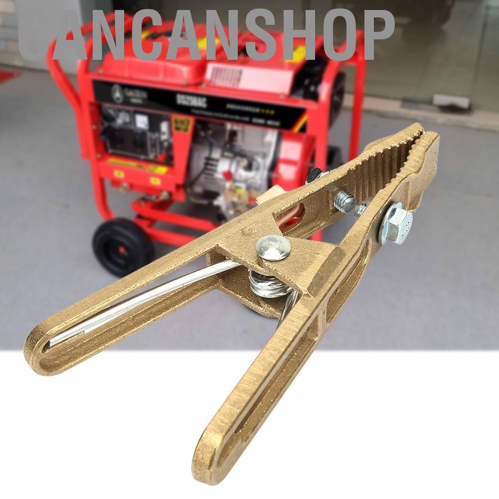Cancanshop 260/300/500A ทองเหลือง A-shape Ground เชื่อม Earth Clamp เครื่องเชื่อมสายทองแดง Grip คลิปสำหรับเครื่อง