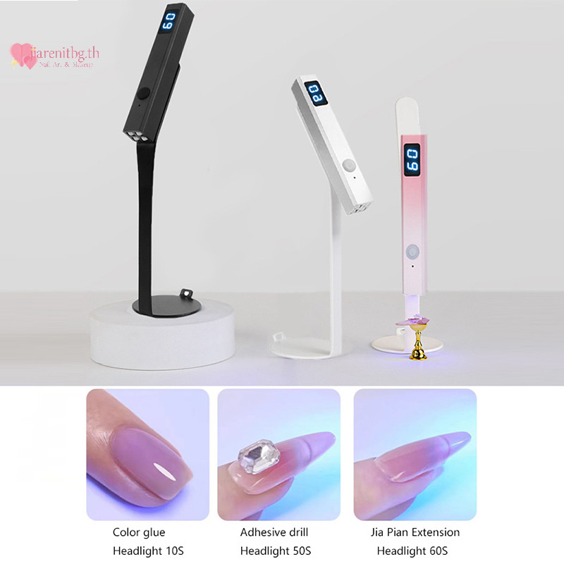 Renbg Mini Handheld UV Led โคมไฟสําหรับเล็บแบบพกพาชาร์จเล็บสําหรับ Curing เจลภาษาโปลิชคําพร้อมจอแสดงผลเล็บเครื่อง TH